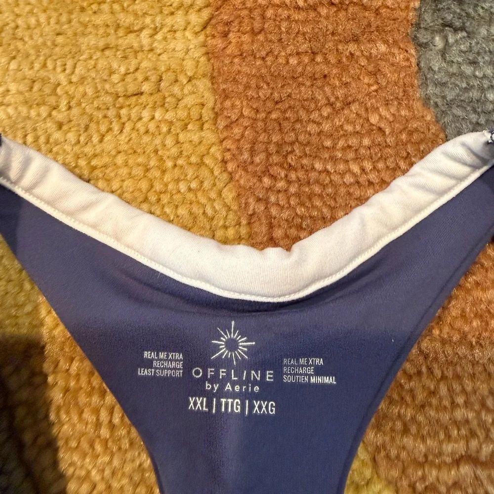 Offline by Aerie Real Me Extra Recharge Least Support Sports Bra Crop Tank XXL